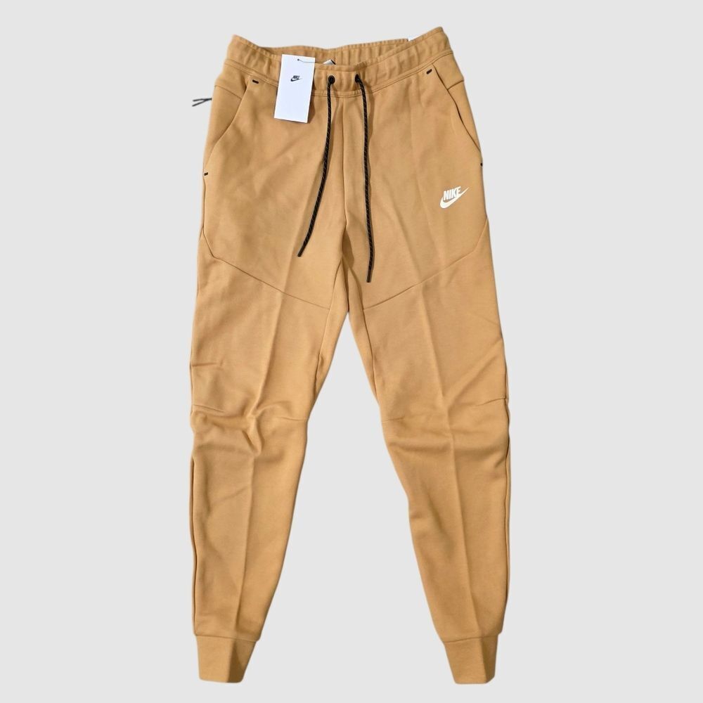 Nike Tech Fleece Joggers Pants Elemental Gold Sail Black Men's Small CU4495-722